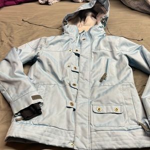 Helix snowboard jacket baby blue small